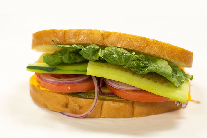 Daves-sandwiches-Veggie on sliced sourdough